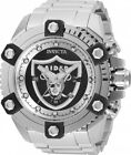Invicta Men NFL Las Vegas Raiders 56mm Black Dial Stainless Steel Bracelet Watch