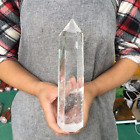 Baguette en cristal obélisque pierre de fusion transparente grande taille, choisissez une taille !