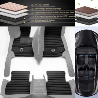 For Volvo C30 C40 C70 Car Floor Mats Waterproof Custom Luxury Carpets Auto Pads - Image 1 of 4