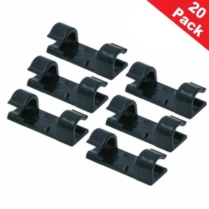 Cable Clips Holder Cord Wire Line Management Organizer Wall Clamp Self-Adhesive - Picture 1 of 8