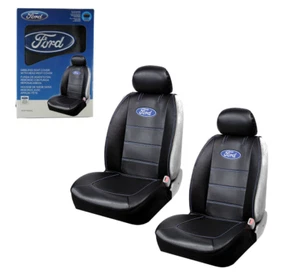 Brand New Ford Elite Style Car Truck Synthetic Leather 2 Front Seat Covers Set - Picture 1 of 1