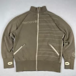 Vintage Element Skateboards Track Jacket Mens XL Green Varsity Full Zip Y2K Surf - Picture 1 of 14