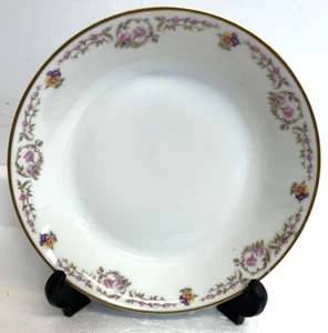 Haviland & CO Limoges France ROSE& GOLD RIM 7,5" Soup Bowl - Picture 1 of 3