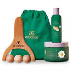 Arbonne Chamomile Gelee Aloe and Ginger Shower Gel Massage Body Roller Gift Set