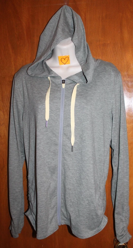 MAURICES IN MOTION 女士中号拉链连帽运动衫(绿色;轻便) — 第 1/1 张图片