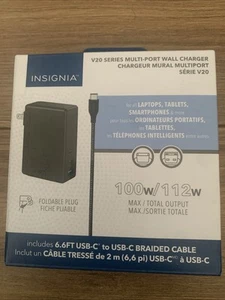 Insignia 100W/112W USB-C Wall Charger with 2 USB-C & 1 USB Ports GaN PD 3.0 PPS - Picture 1 of 1