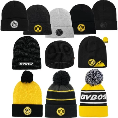 BVB Mütze Borussia Dortmund Beanie Wendemütze Bommelmütze Bommel Stirnband 09 - Bild 1 von 4