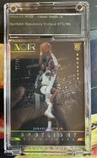 2022-23Panini Noir Jabari Smith Jr  /99 Rc SpotLight Signatures Gold Ink *read
