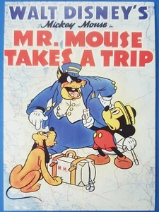 Postcard Mickey Mouse Mr Mouse Takes A Trip Disney Classic Movie Posters 4"x6" - Picture 1 of 2