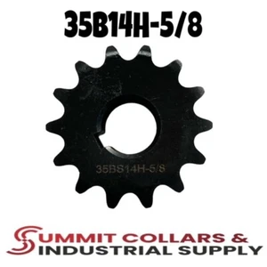 #35 Roller Chain Sprocket 14 Teeth 5/8" Bore 35B14H-5/8 35BS14H-5/8 - Picture 1 of 2