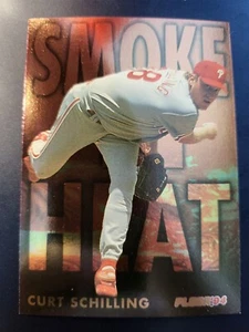 Tarjeta de béisbol Fleer Smoke 'n Heat #11 Curt Schilling 1994 - Imagen 1 de 2
