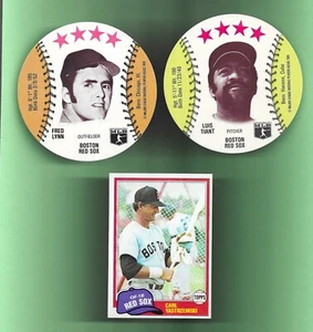 HIGH GRADE BOSTON RED SOX! 1976 ISALY'S SWEET WILLIAM LYNN/TIANT 81 YASTRZEMSKI - Picture 1 of 2