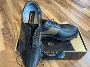 Footjoy Classics Tour Mens Size 8 1/2 D Black & brown Golf Shoes - Picture 1 of 4