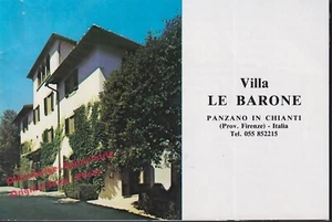 Villa LE BARONE: Panzano in Chianti (Prov. Firenze) ITALIA; Werbe-Flyer - Bild 1 von 4
