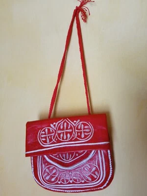 Bolsa de couro bovino tradicional feita à mão para homens e mulheres - Imagem 1 de 4