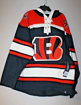 Nueva NFL Cincinnati Bengals Old Time Jersey Estilo Peso Medio Algodón Sudadera con Capucha Hombres 3XL Foto 1 de 4