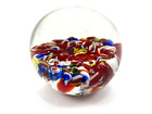 Art Glass Paperweight Murano '60s - CEO Manager Millefiori 2.25' Dia - 9.7 oz