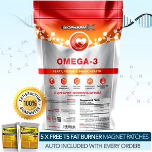 OMEGA 3 FISH OIL SOFTGELS -STRONGEST AVAILABLE PHARMA GRADE 1000MG -35% DHA/EPA!