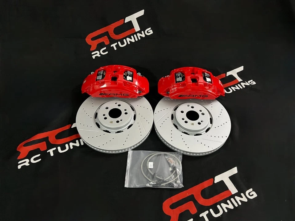 Kit de frenos delanteros traseros rojos originales Mercedes-Benz GLS63 GLE63 W167 AMG Foto 1 de 4