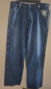 Vtg Timberland Authentic Jeans Mens Size 40 x 33 Big Patch Logo Baggy 90s - Picture 1 of 7