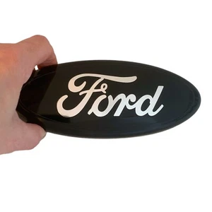 2pcs BLACK Rear Tailgate Emblem+Front Grille Badge Ford F150,250 Tailgate camera - Picture 1 of 5