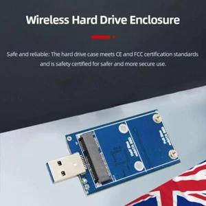 Mini External Hard Disk HDD Case 6Gbps SSD Caddy Wireless Supports 30*30/50 SSD - Picture 1 of 9