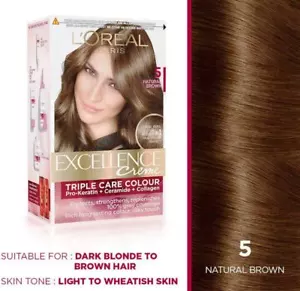 L'Oreal Paris Excellence cremefarbene Haarfarbe (natürlich braun 5) 72 ml + 100 gramm - Bild 1 von 3