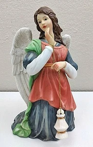 O'WELL Porcelain Angel Kneeling Lantern Christmas - Picture 1 of 3
