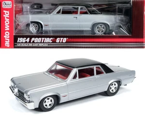 1964 Pontiac GTO Grau Silvermist Grey 1:24 Auto World Ertl AW24007 - Bild 1 von 2