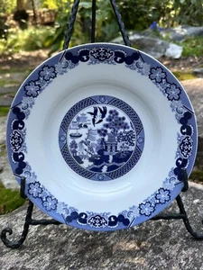 2/Bristol House Fine China Blue Willow Rimmed 9” Soup Bowls NWOT - Picture 1 of 6