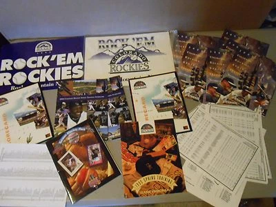 LOT OF COLORADO ROCKIES SPRING TRAINING SCORECARDS,HEY SIGNS,PROGRAMS, - Image 1 of 4