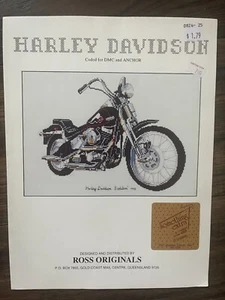 Ross Originals Harley Davidson Motorcycle Cross Stitch Pattern - Picture 1 of 3