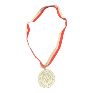 2016 Special Olympics Unified Sports Bowling Silbermedaille mit Band - authentisch - Bild 1 von 3