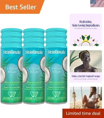 Nuevo gel de afeitar Coconut Delight para mujer - paquete de 3, 7 oz cada uno Foto 1 de 4