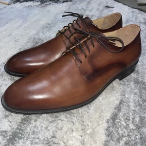 Curatore Gino Size 13 Leather Cognac Oxford Shoes NWOB - Picture 1 of 9