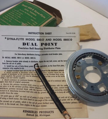 Dyna-Flyte Dual Point Distributor Plate Assembly 880-D  Buick Olds Pont Cad Stud - Image 1 of 4