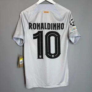 NWT FC BARCELONA SPAIN 2022 2023 THIRD FOOTBALL SHIRT JERSEY #10 RONALDINHO NIKE - Picture 1 of 8