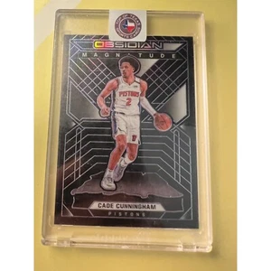 CADE CUNNINGHAM ROOKIE 2021-22 Panini Obsidian MAGNITUDE PURPLE ETCH /75 Pistons - Picture 1 of 3