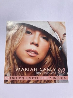 CD SINGLE MARIAH CAREY BOY I NEED YOU FRANCE LIMITED EDITION NEW VERSIONS 3 trac - Photo 1/3