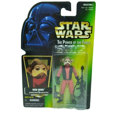 Star Wars Nien Nunb Power of the Force Green Card Hologram 3.75 Inch Figure Cover