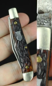 vintage pocket knife Kutmaster Utica NY "O" old double blade - Picture 1 of 10