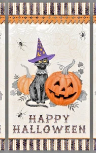 WILMINGTON"MEOW-GICAL NIGHT"96471-298 PANEL 24x44 BTP FREE PATTERN WITH PURCHASE - Picture 1 of 2