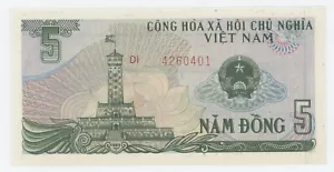 Viet Nam 5 Dong 1985 Pick 92.a UNC Uncirculated Banknote - Picture 1 of 2