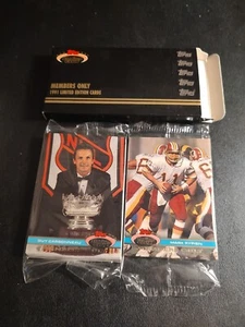 Juego Topps Stadium Club 1991 solo para miembros edición limitada NFL y NHL - Imagen 1 de 2