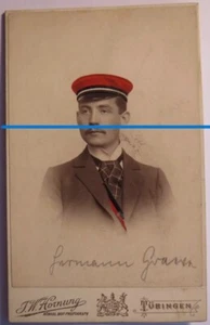 Corps Suevia Tübingen SS 1900 Hermann Graeve Hagen - CDV koloriert / Studentika - Picture 1 of 2