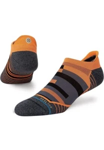 Stance Feel 360 - Slats Running Neon Orange/Grey Ankle Socks A248A21SLA-NOO - Picture 1 of 5