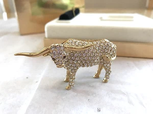 Estee Lauder 2000 Solid perfume compact MIB DAZZLING GOLD SHIMMERING STEER - Picture 1 of 9