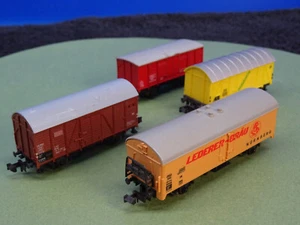 Diverse Hersteller Güterwagen 4 Stück Gebraucht 1:160 NB104 - Bild 1 von 4