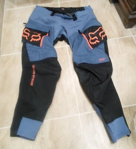 Official Men's Fox Racing Legion Offroad Motocross Pants Black Blue Sz 42 - Picture 1 of 5