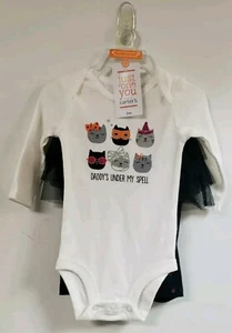 Carter's Just One You, Daddy's Under My Spell 2 Piece Tutu Halloween Outfit 3 mo - Picture 1 of 3